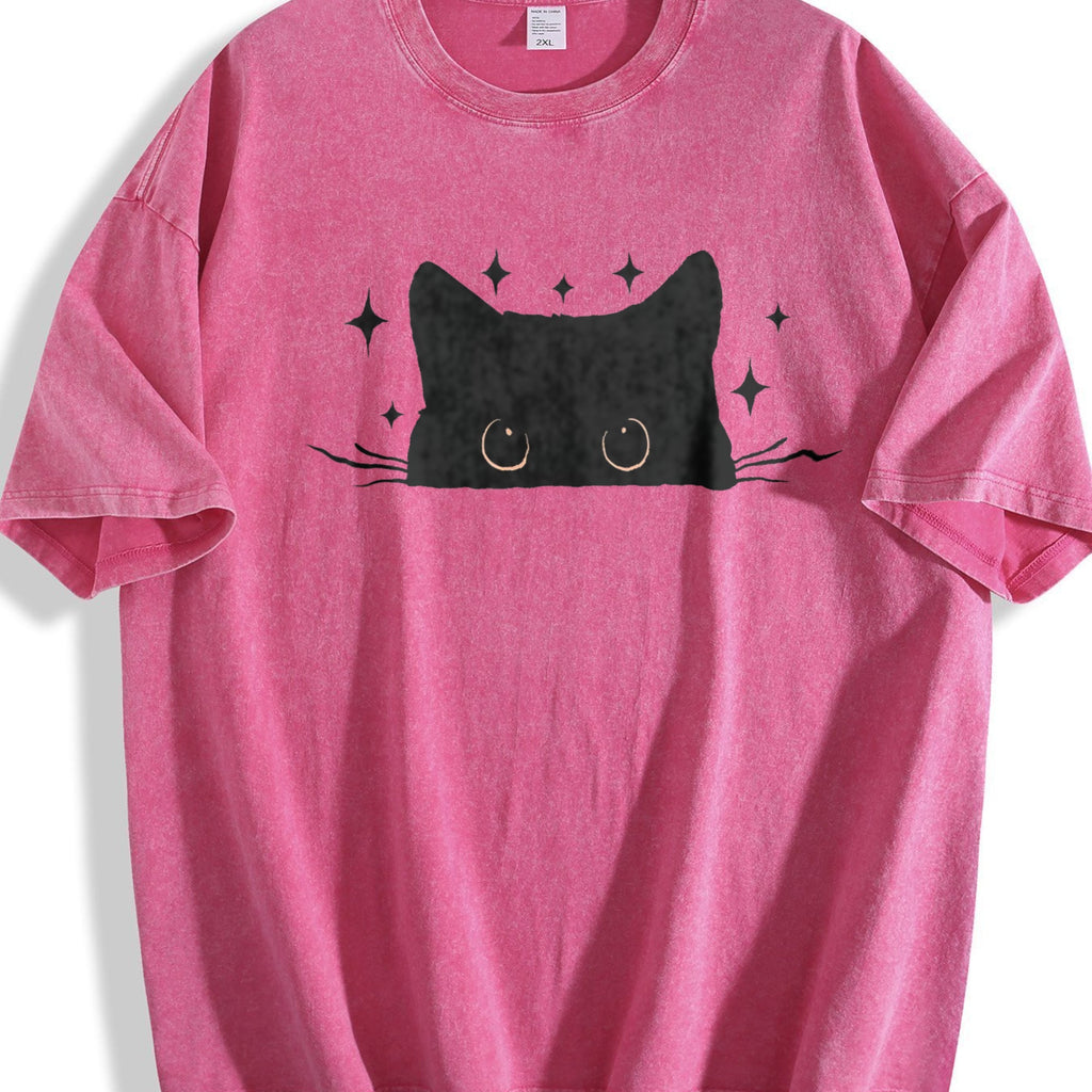 Cat Vintage Washed T-Shirt product image 7