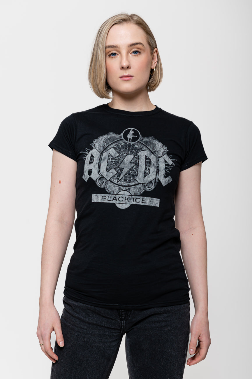 AC/DC Black Ice Album Cover Skinny Fit T Shirt product image 1