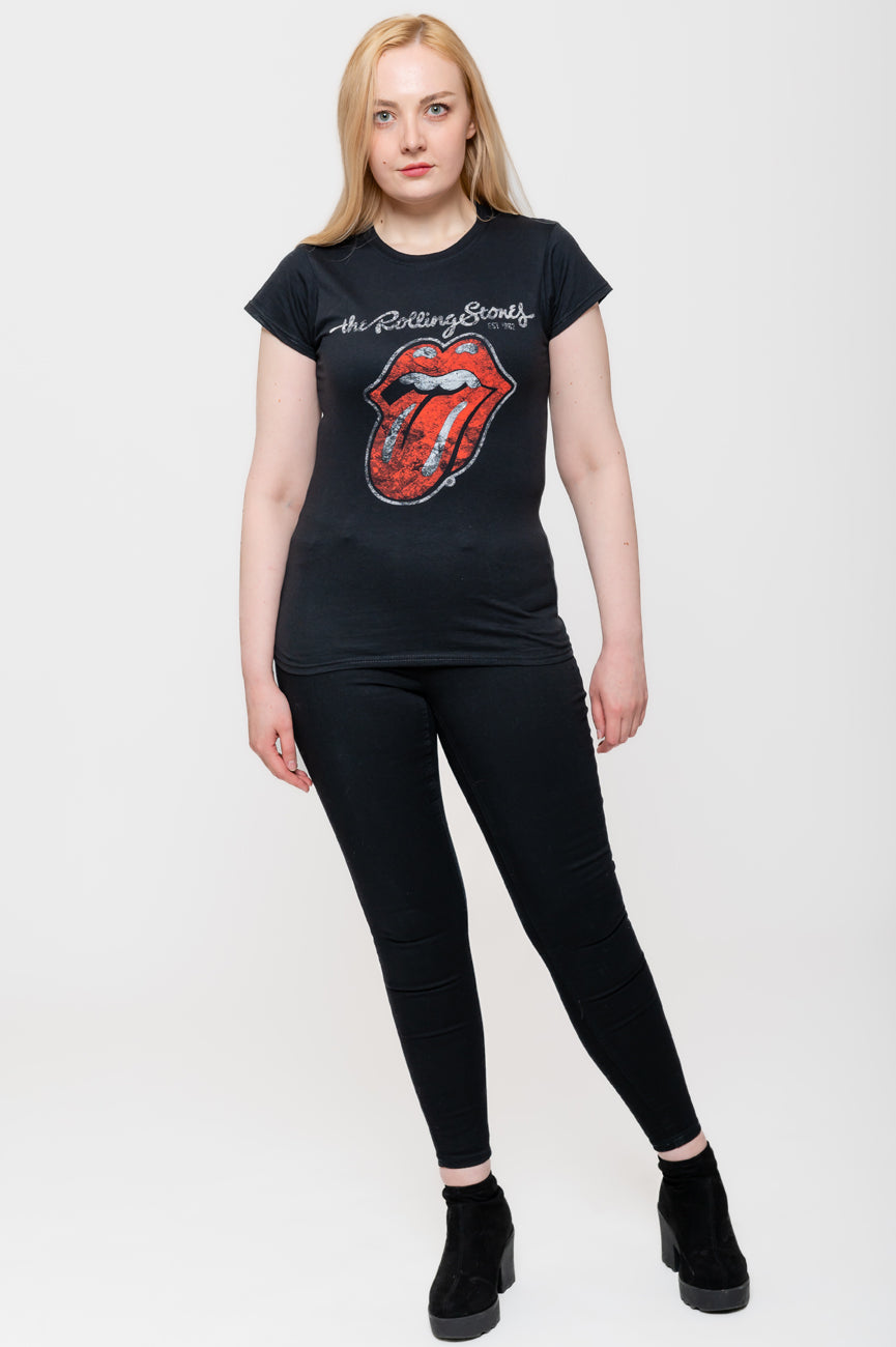 The Rolling Stones Plastered Tongue Skinny Tee product image 2