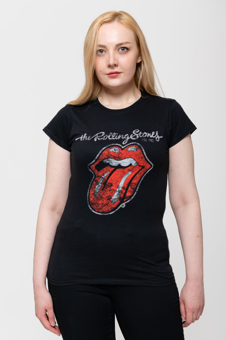 The Rolling Stones Plastered Tongue Skinny Tee product image 1