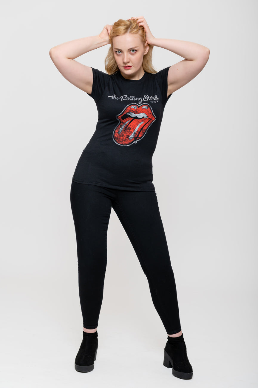 The Rolling Stones Plastered Tongue Skinny Tee product image 5