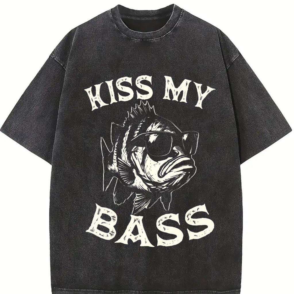 Kiss My Bass Fishing Vintage Washed T-Shirt product image 2