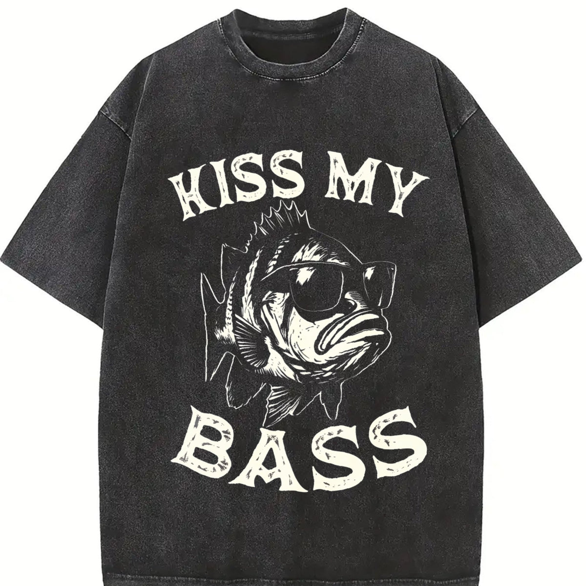Kiss My Bass Fishing Vintage Washed T-Shirt product image 2