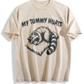 Cute Raccoon My Tummy Hurts 90s Vintage Washed T-Shirt product image 1
