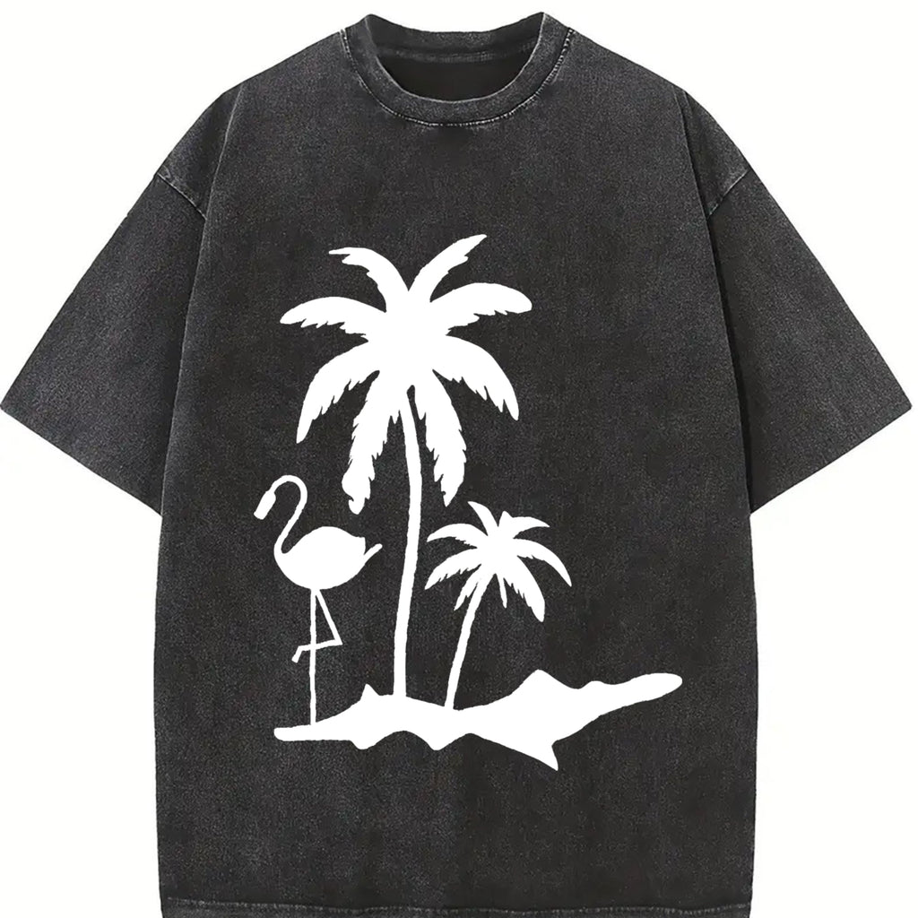 Tropical Palm Tree Vintage Washed T-Shirt product image 2