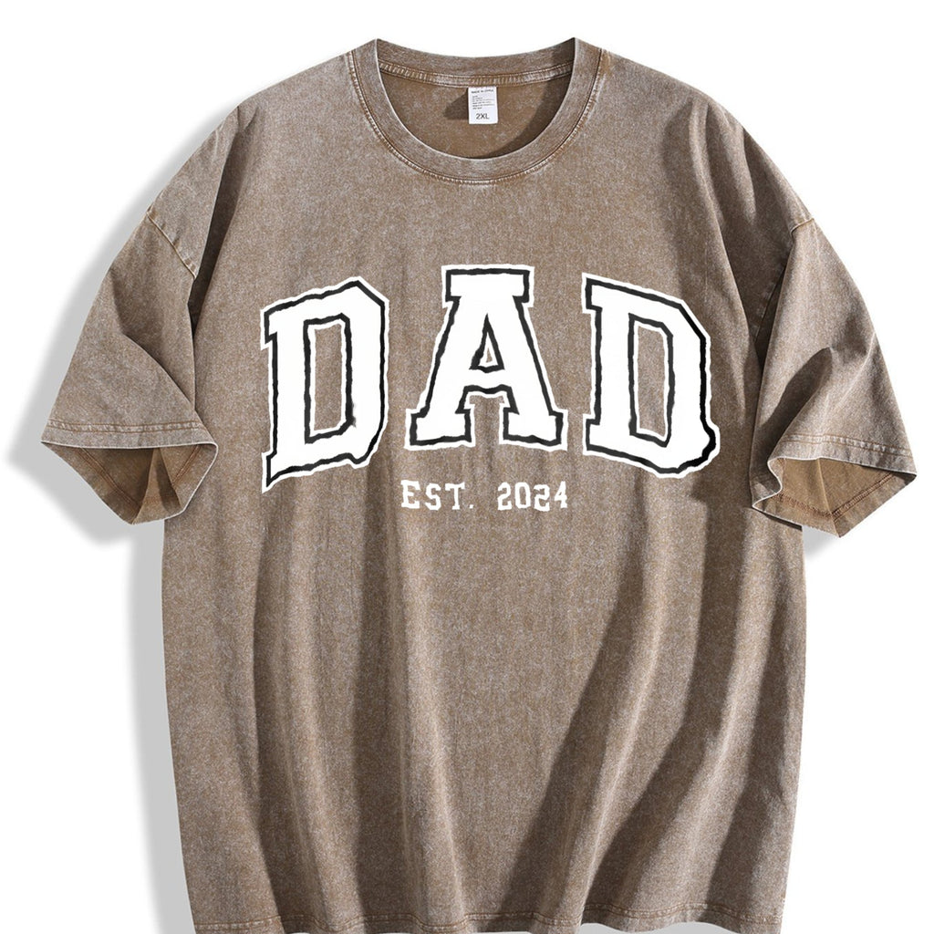 Dad Est Year Vintage Washed T-Shirt product image 3