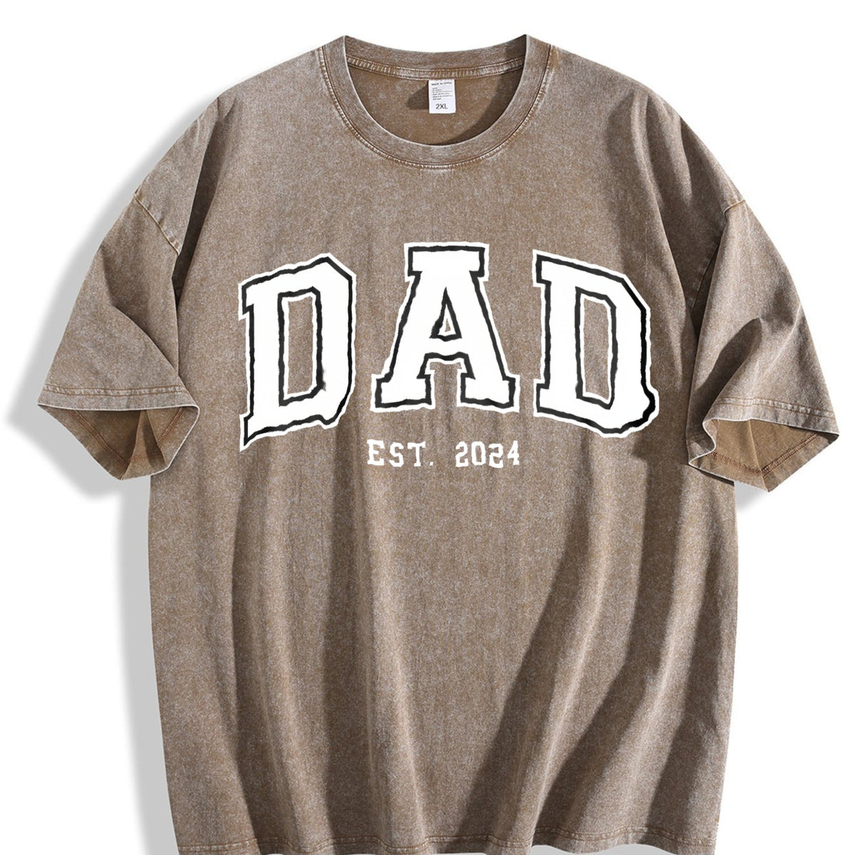 Dad Est Year Vintage Washed T-Shirt product image 3