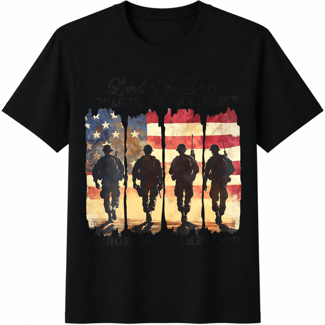 Land Of The Free Because Of Brave Cotton T-Shirt product image 1
