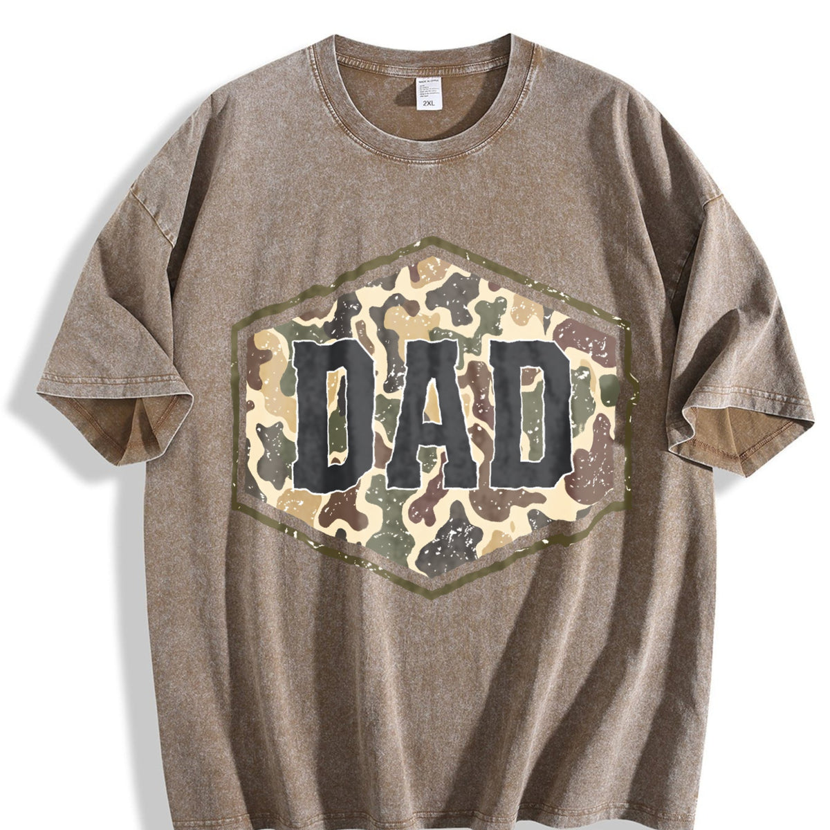 Camouflage Dad Vintage Washed T-Shirt product image 3