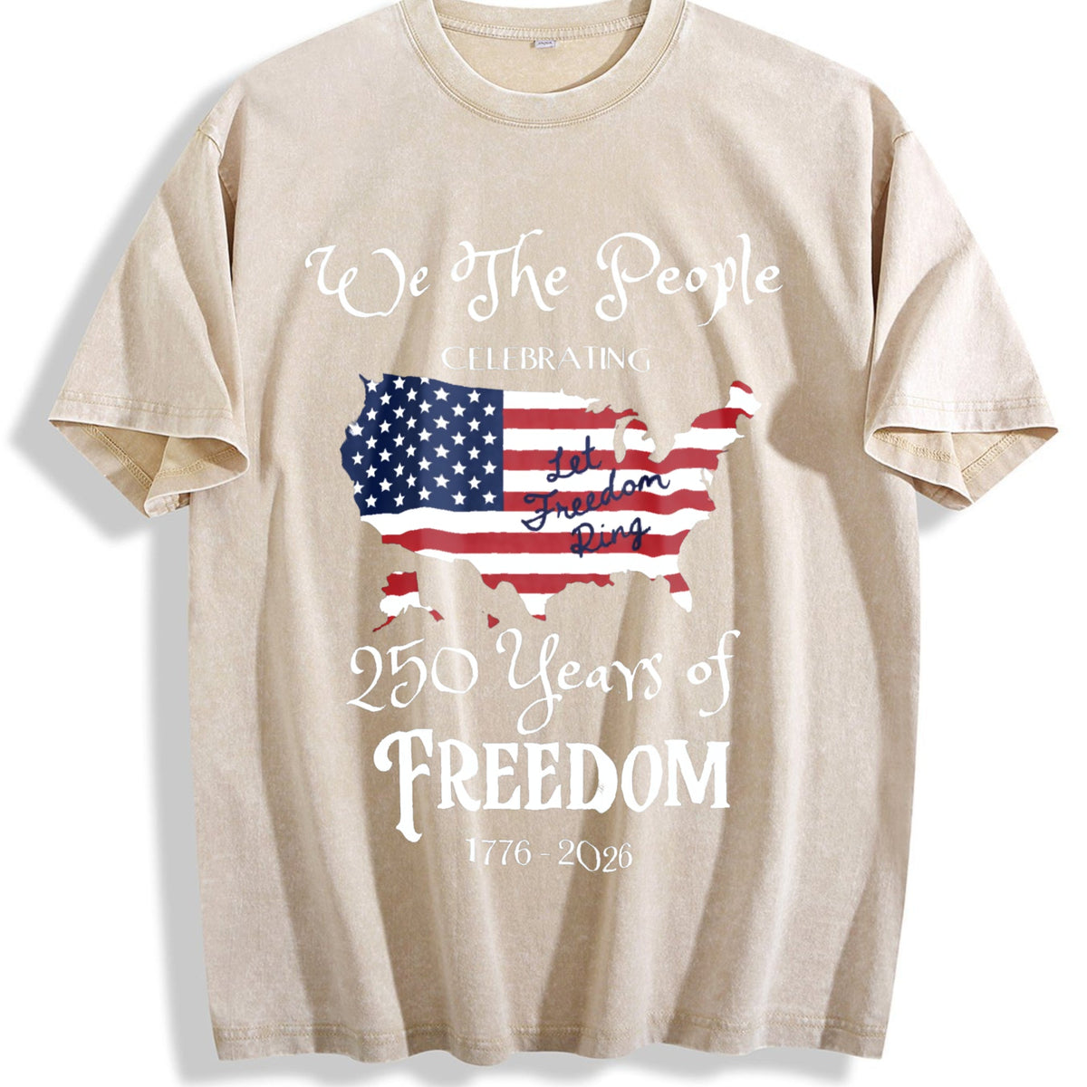 America 250 Years Of Freedom Vintage Washed T-Shirt product image 1