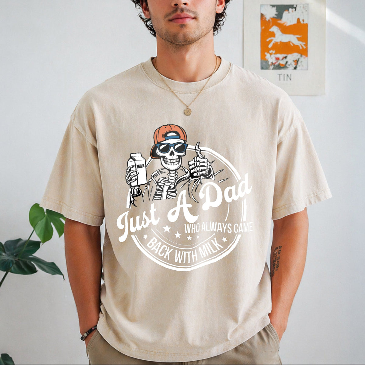 Just A Dad Who Always Came Back With The Milk Vintage product image 1