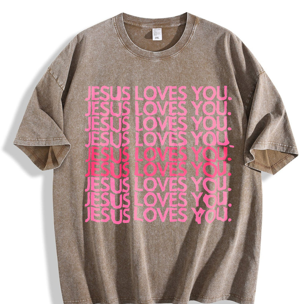 Jesus Loves You Pink Christian Faith Religious Quote product image 3