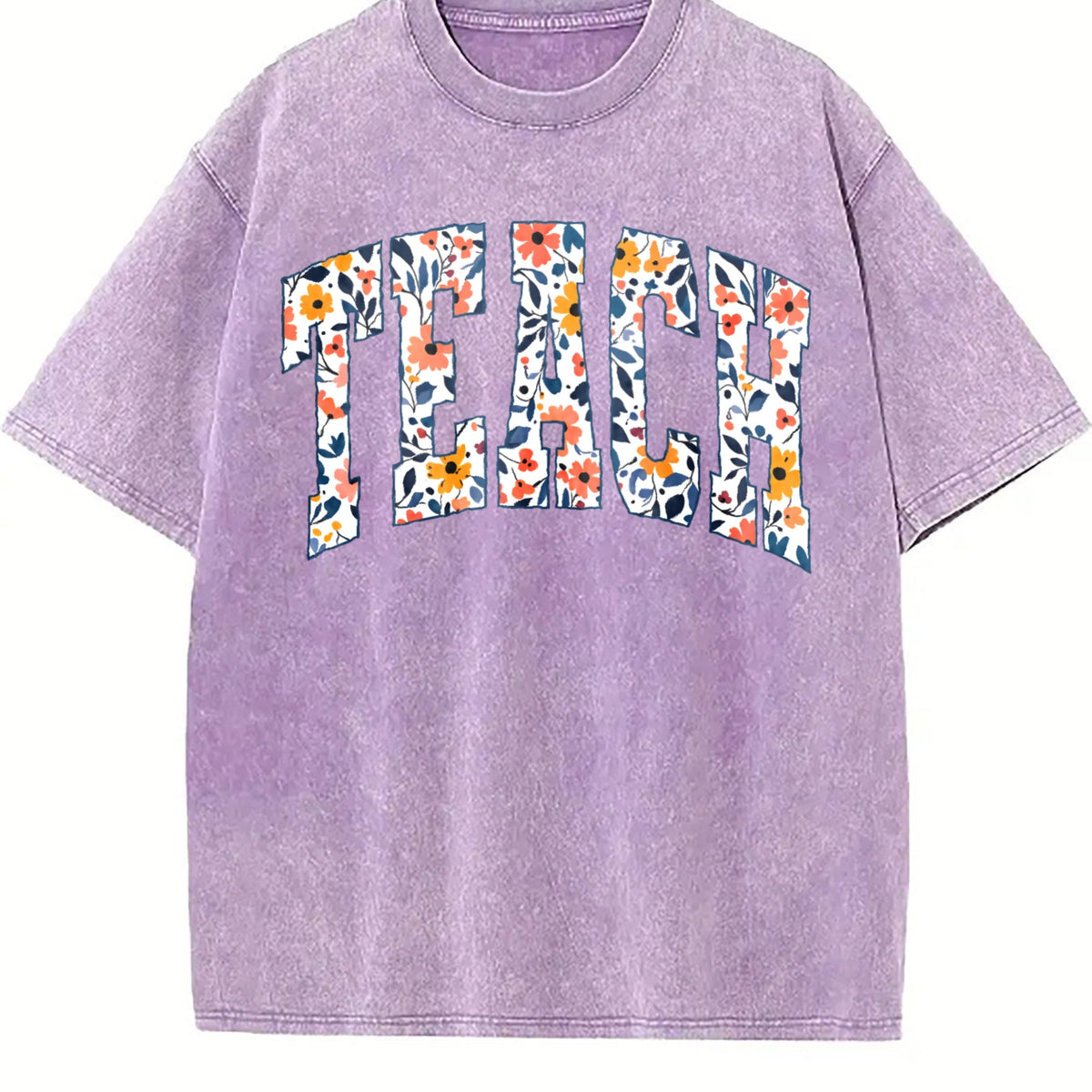 Peace Floral Collegiate Letters Vintage Washed T-Shirt product image 6