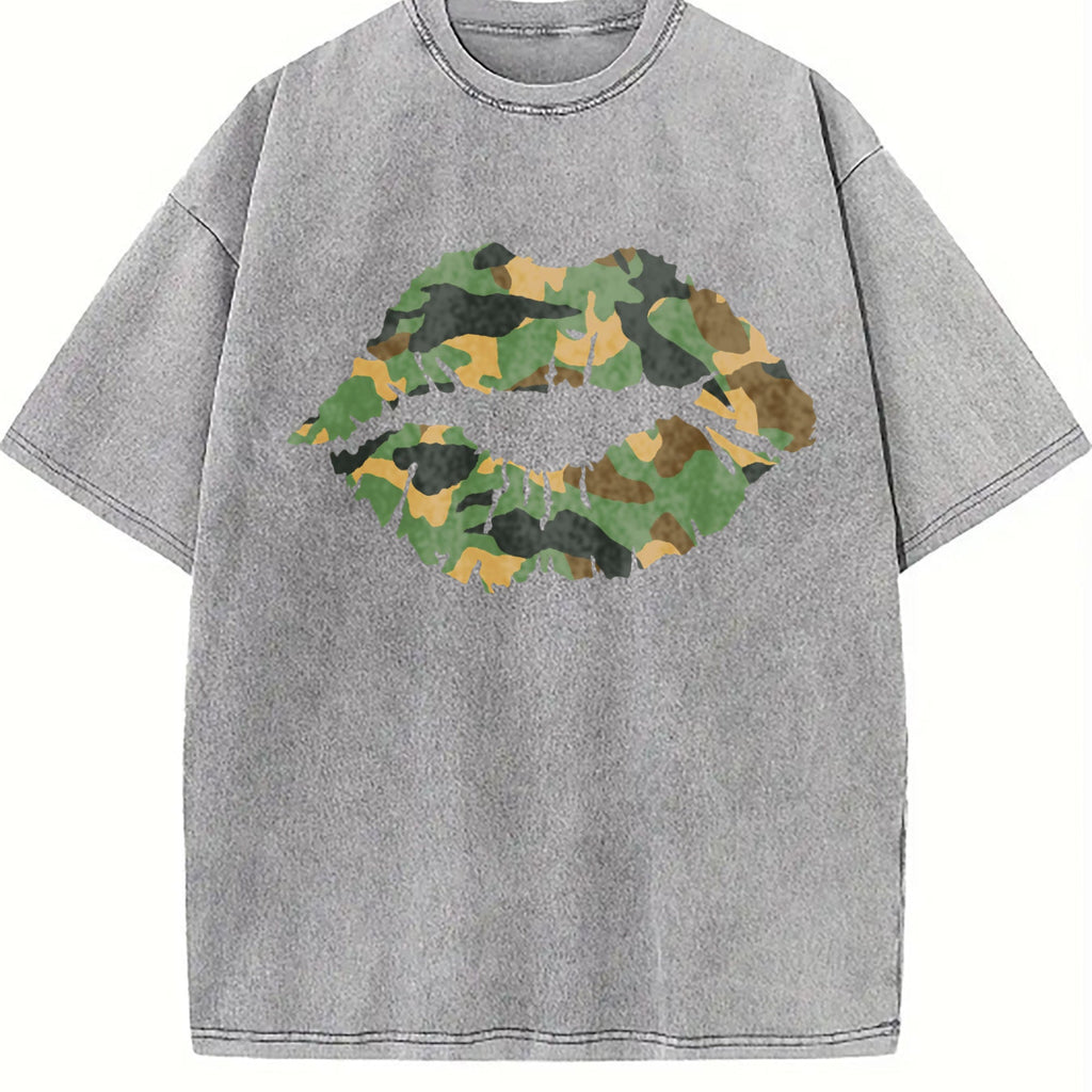 Camo Lip Vintage Washed T-Shirt product image 5
