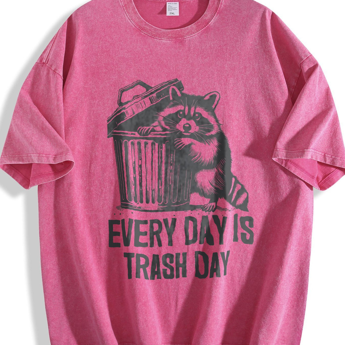 Funny Raccoon Every Day Is Trash 90's Vintage Washed T-Shirt product image 7