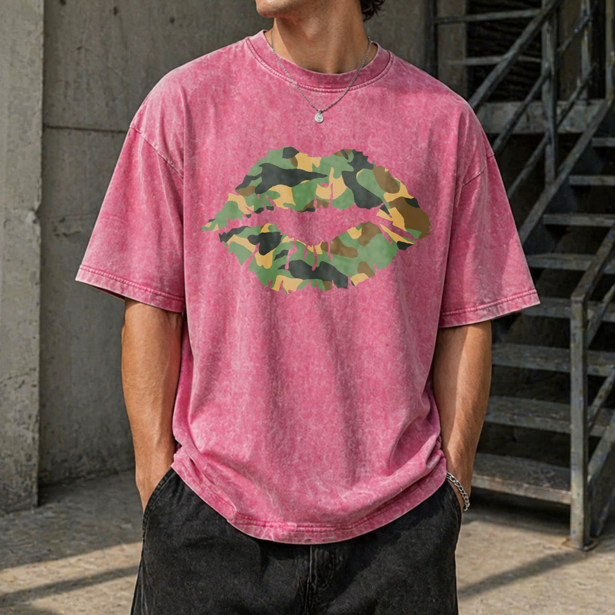 Camo Lip Vintage Washed T-Shirt product image 14