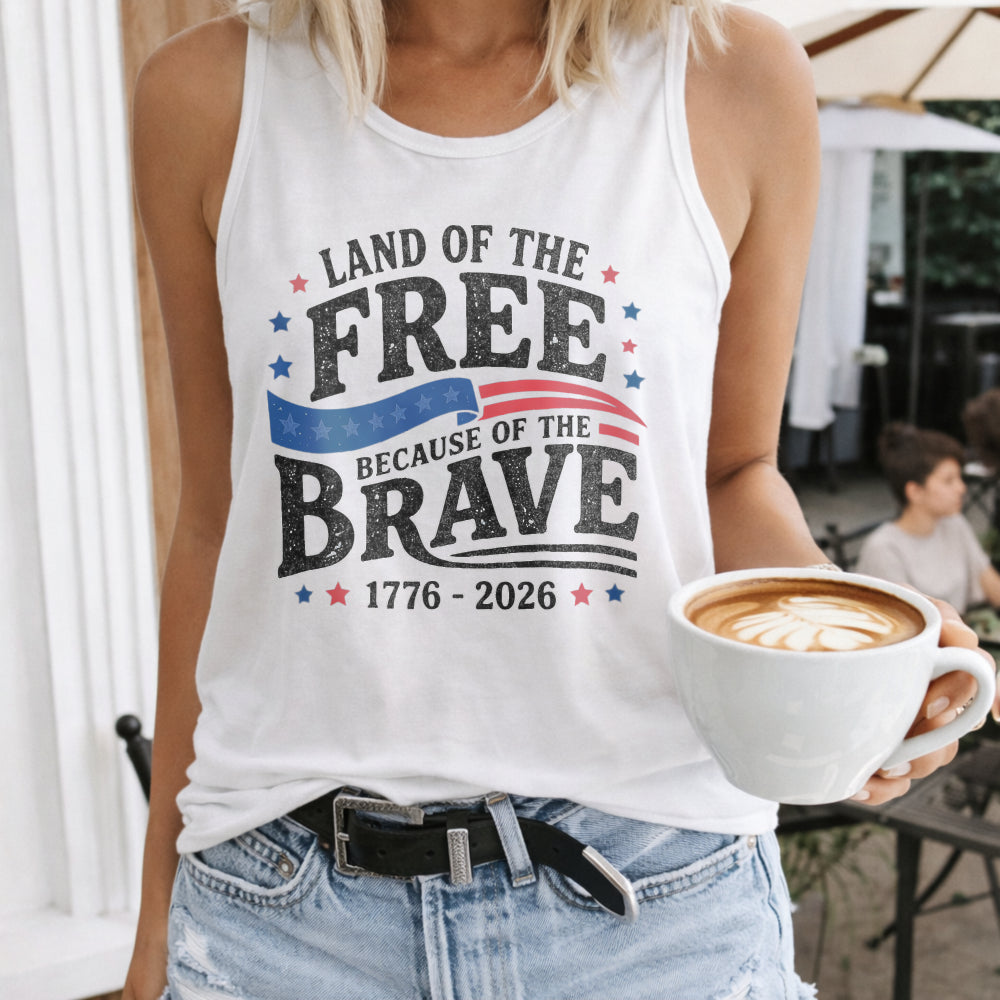 Land Of The Free Because Of The Brave Women's Tank Top