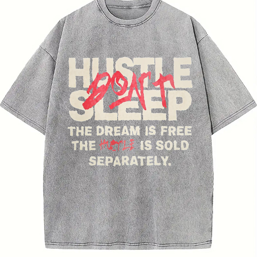 Hustle Don't Sleep Two Piece Set Vintage Washed T-Shirt product image 5