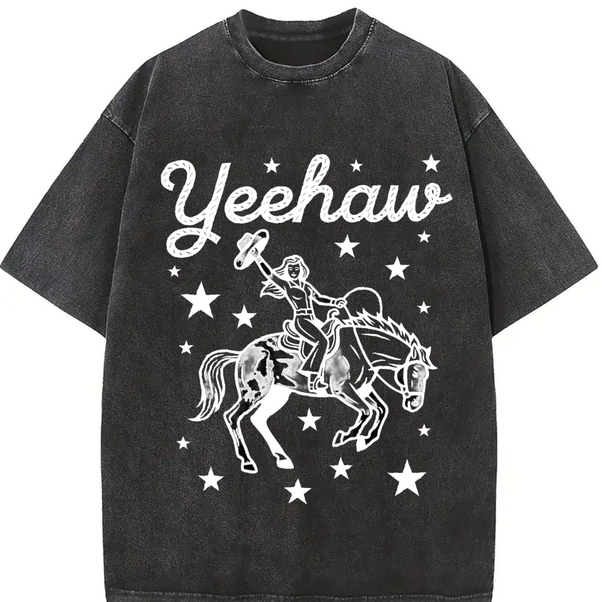 Yeehaw Cowgirl Rodeo Vintage Washed T-Shirt product image 2