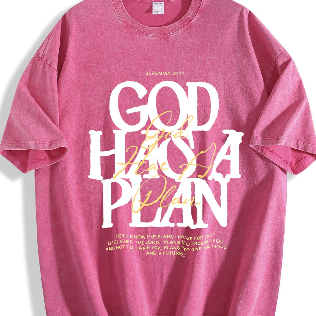 230 'god Has A Plan' Letter Comfortablefashionable Vintage product image 7