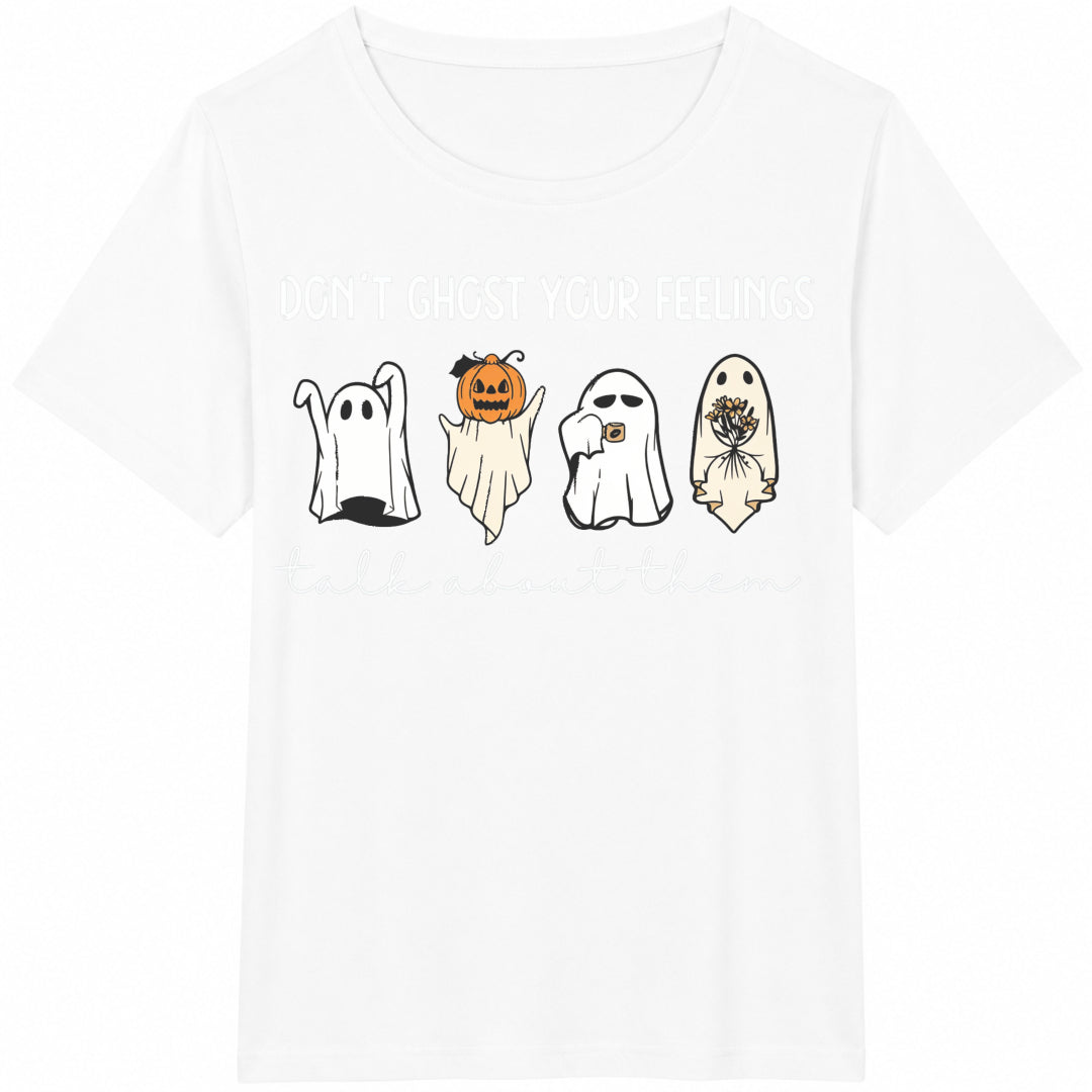Halloween Don't Ghost Your Feelings Talk About Them Cotton product image 2