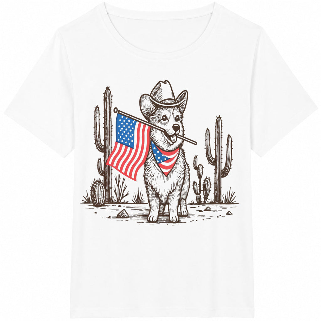 Corgi 4th Of July Cotton T-Shirt product image 2