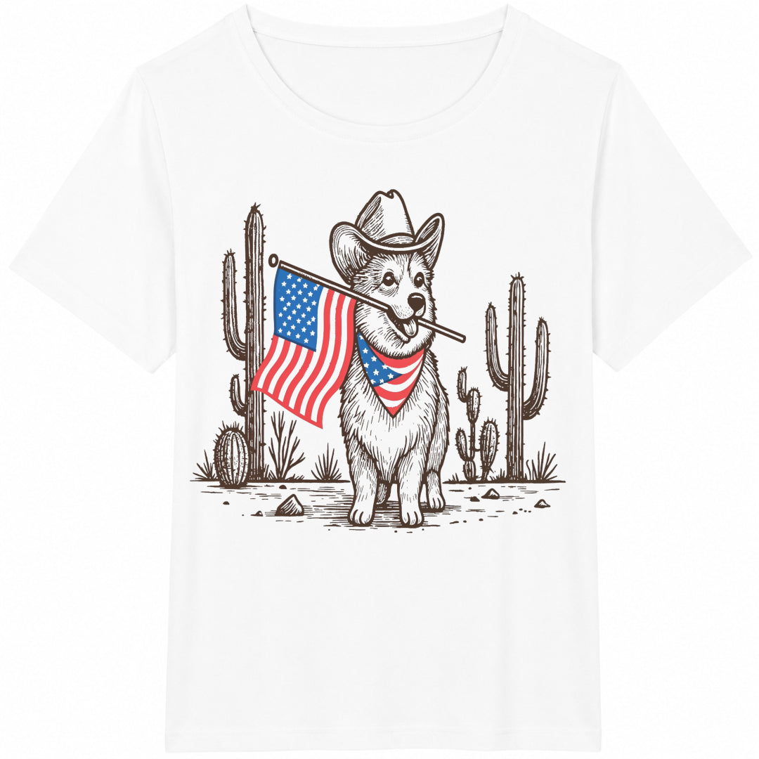 Corgi 4th Of July Cotton T-Shirt product image 2