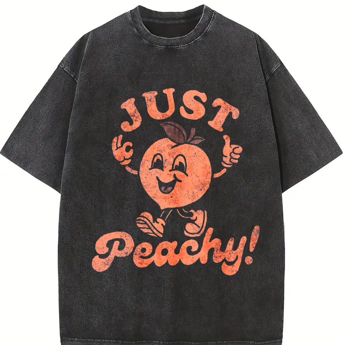 Funny Just Peachy Sarcastic For Ladies Cute Vintage Washed product image 2