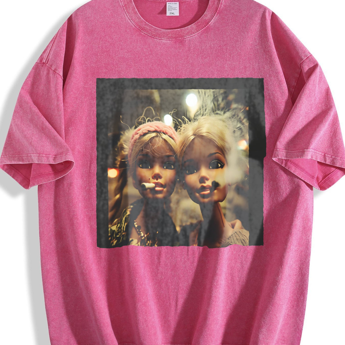 Funny Messy Doll Duo Vintage Washed T-Shirt product image 7