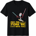 May The Fork Be With You Cotton T-Shirt product image 1