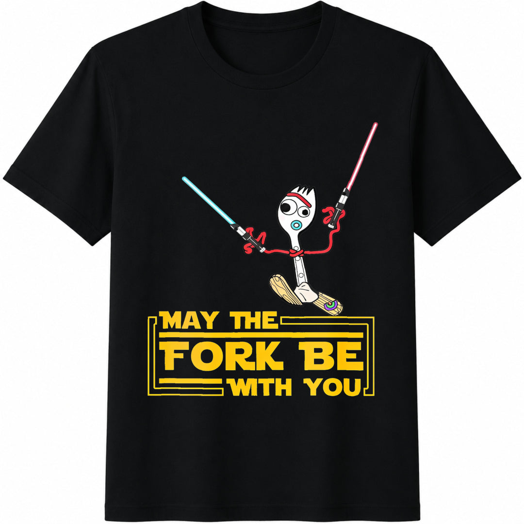 May The Fork Be With You Cotton T-Shirt product image 1