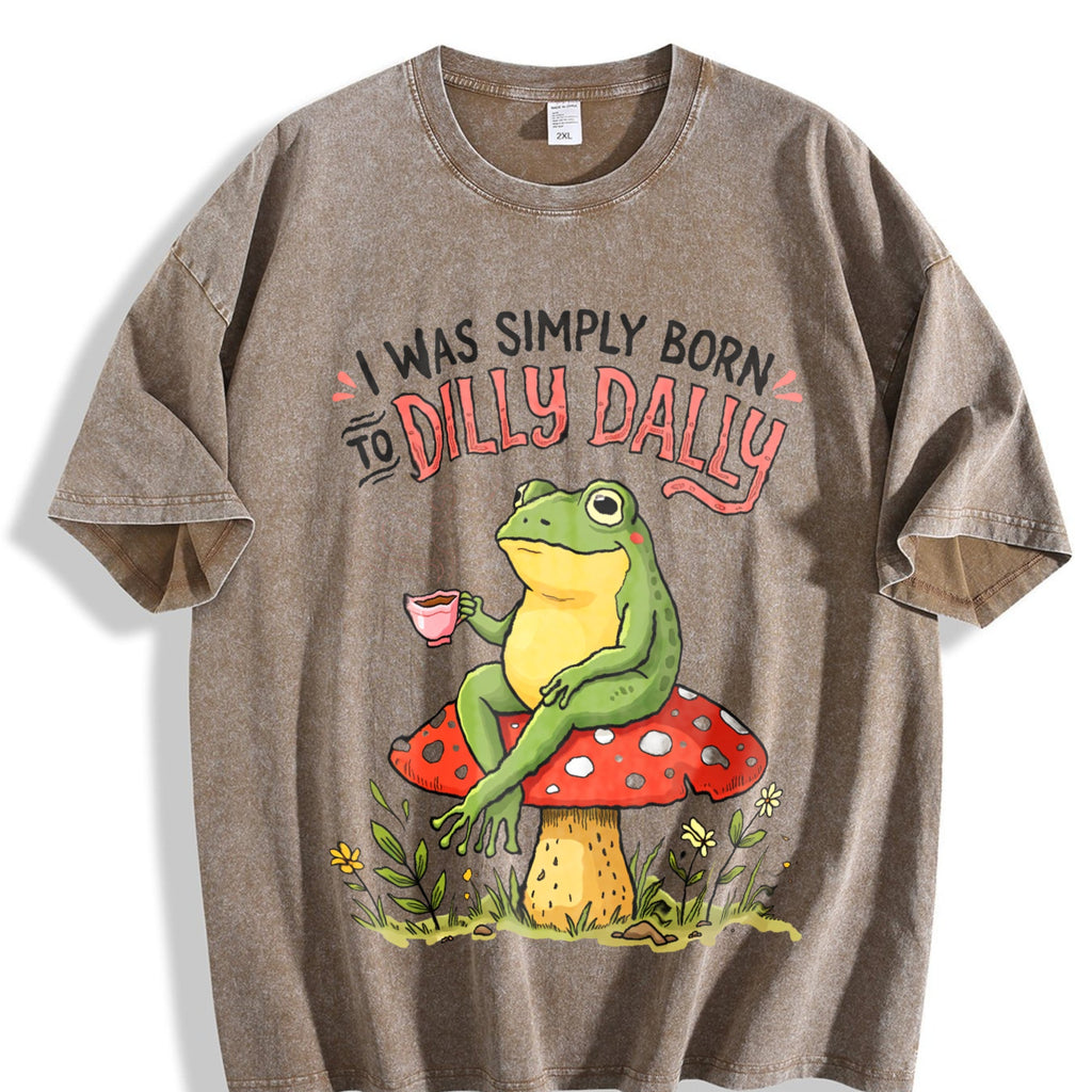I Was Simply Born To Dilly Dally Vintage Washed T-Shirt product image 3