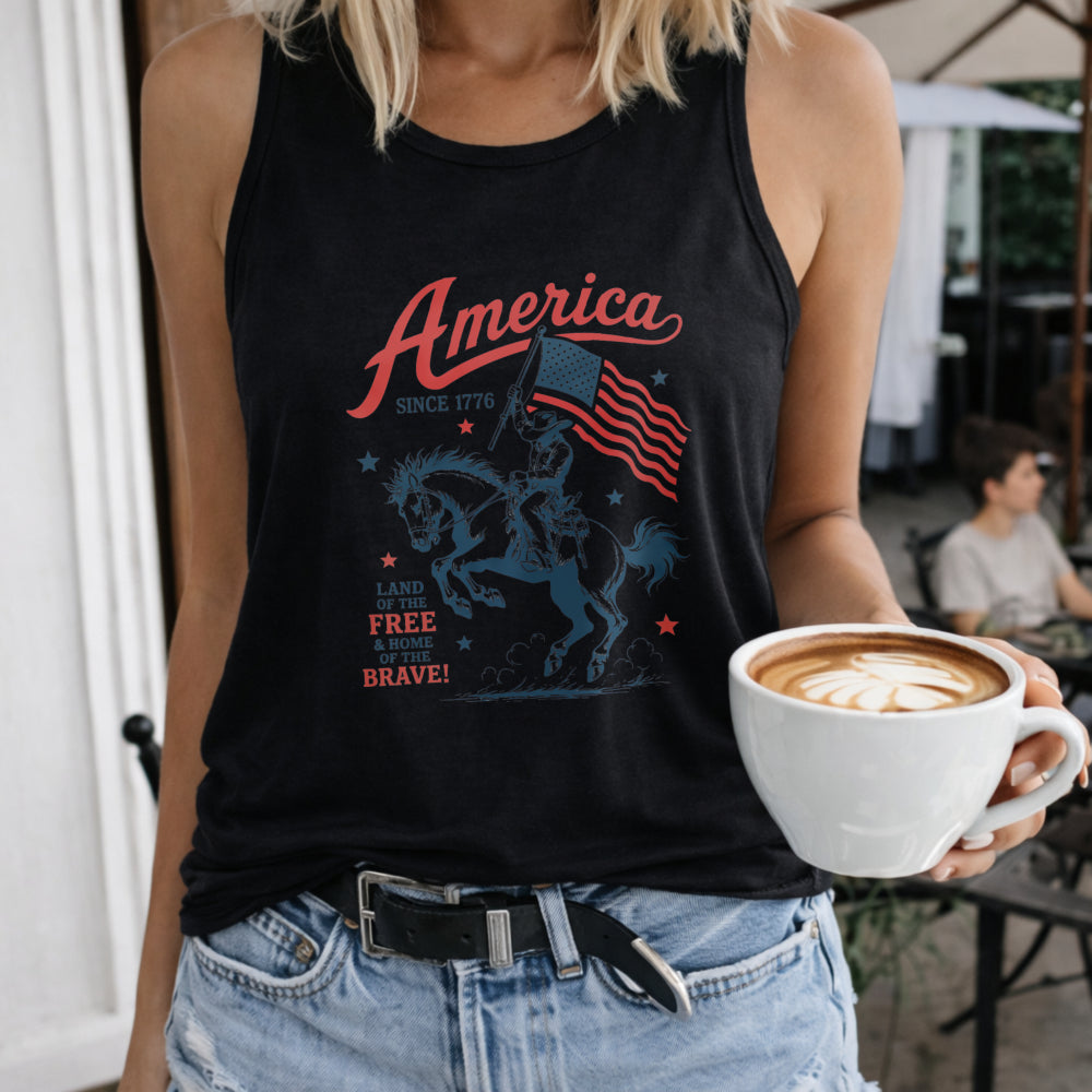 America Since 1776 Cowboy Women's Tank Top