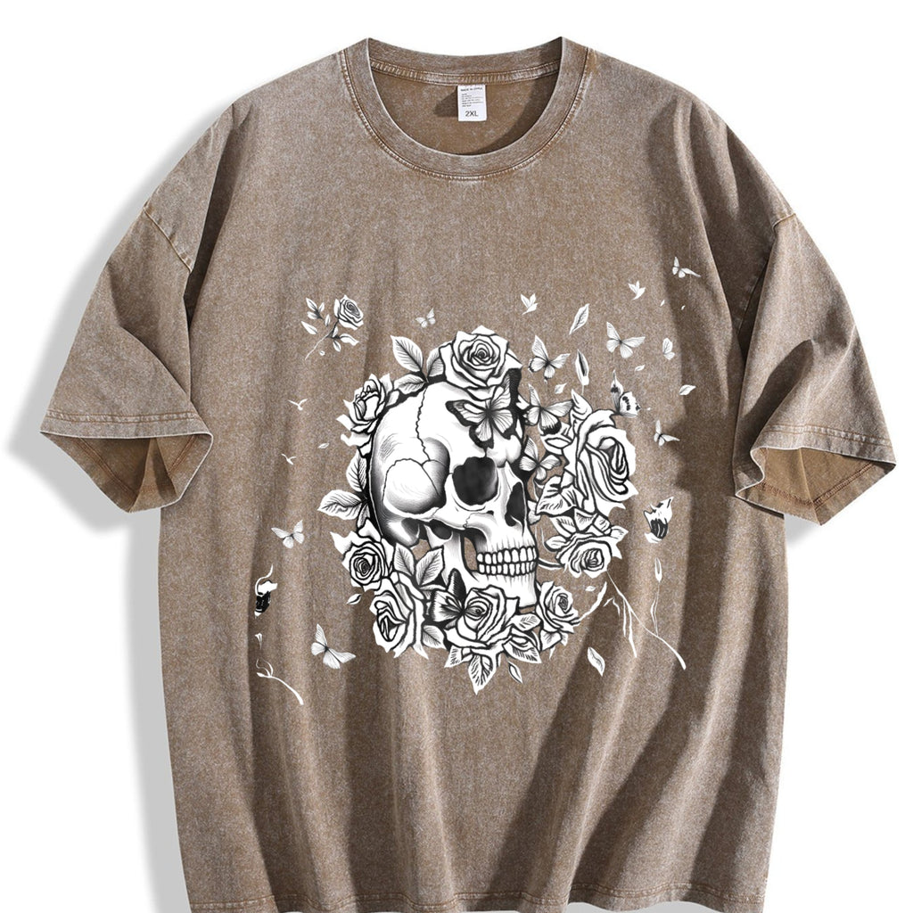 Skull Roses Butterfly Boxy Y2K Aesthetic Summer Vibes product image 3