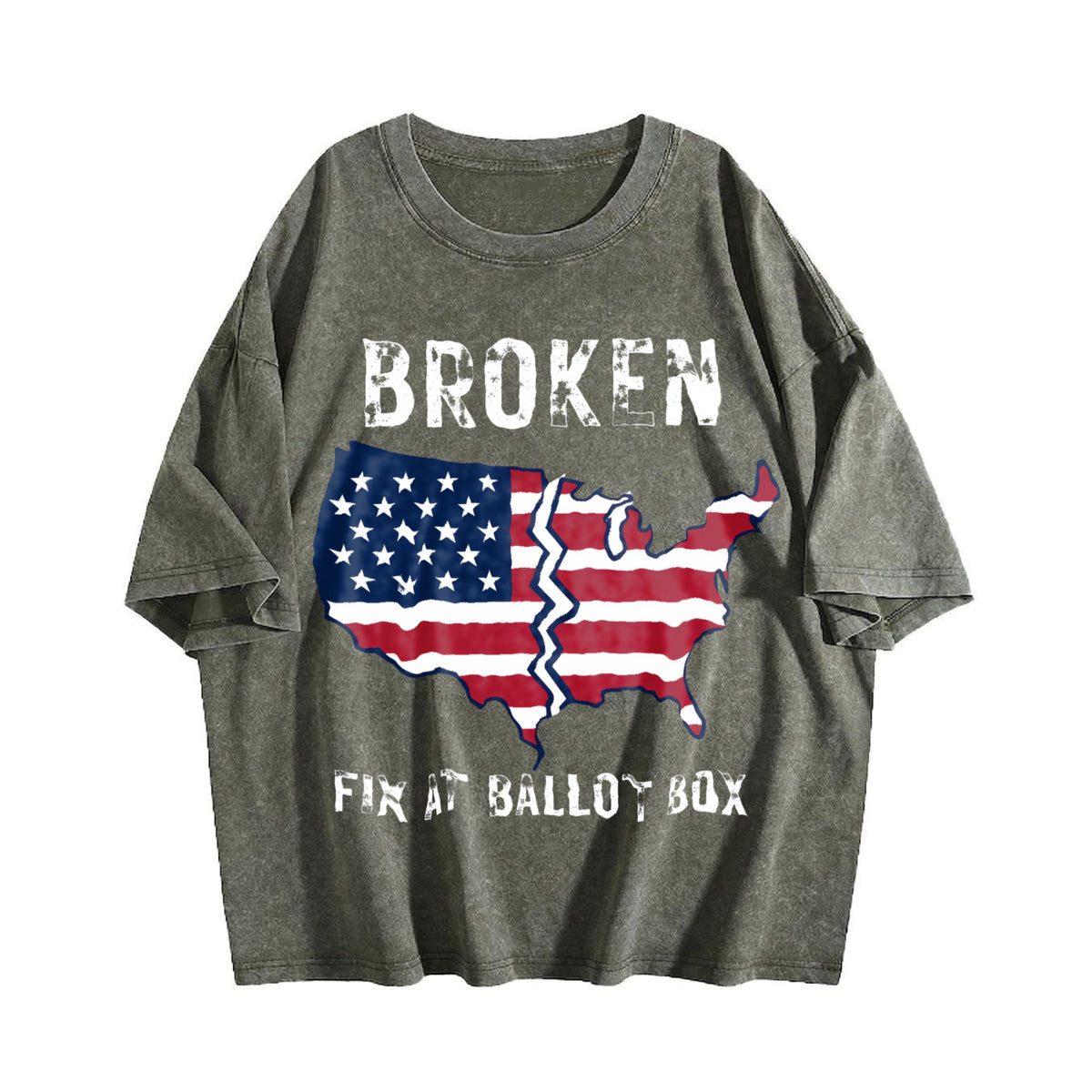 America Is Broken Fix At Ballot Vintage Washed T-Shirt product image 4