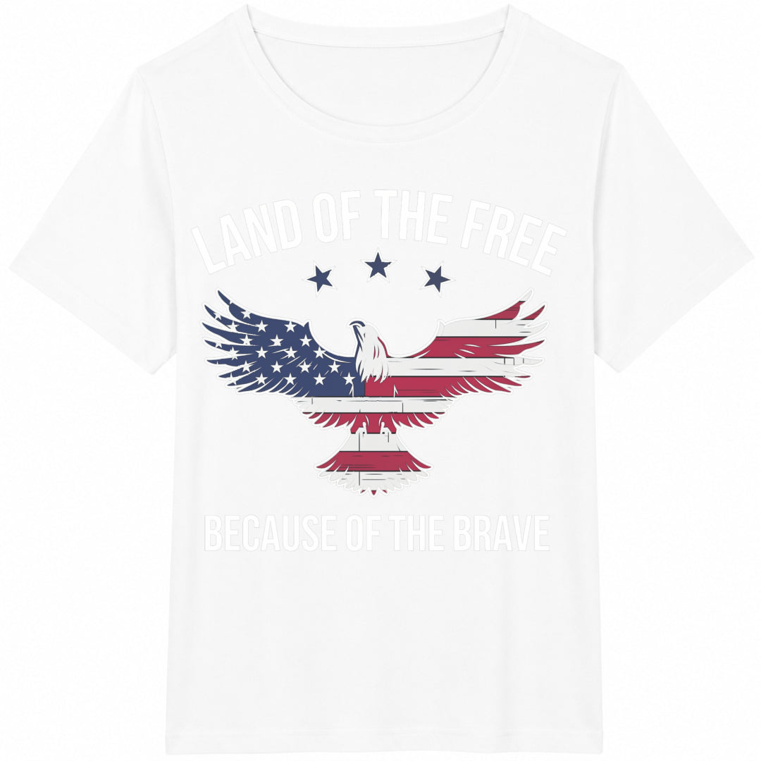 Land Of The Free Because Of Brave Cotton T-Shirt product image 2