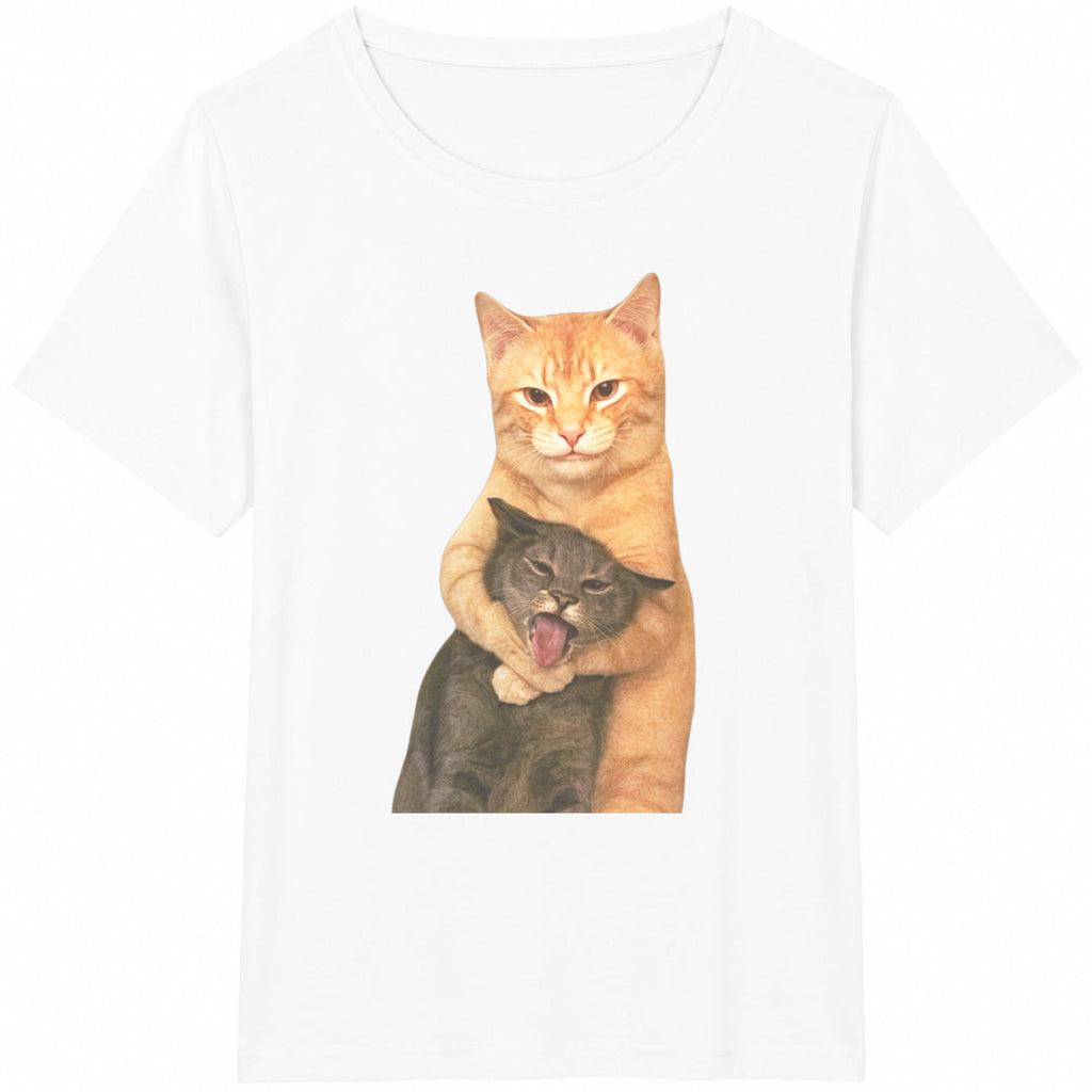 Funny Hugging Cats Cotton T-Shirt product image 2