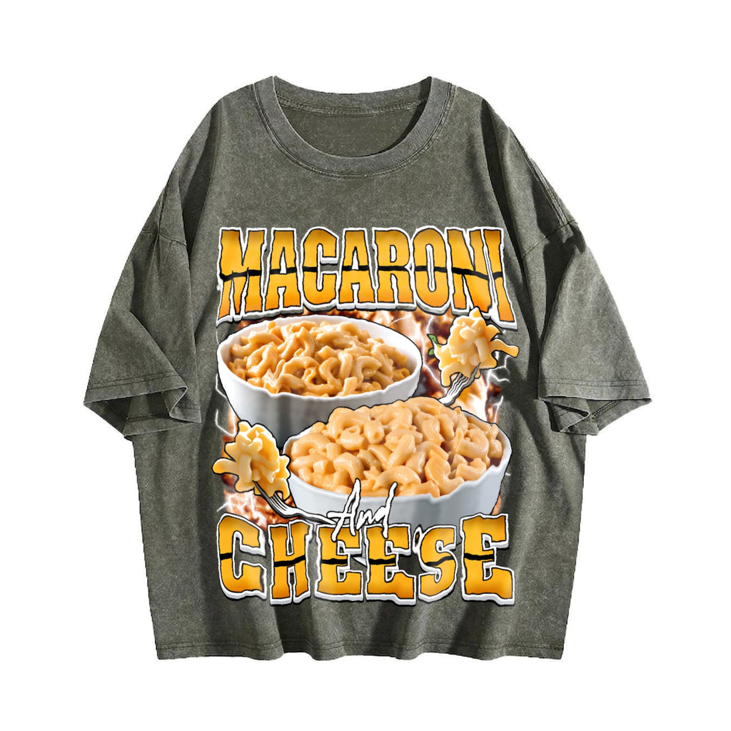 Macaroni & Cheese Bootleg Rap Vintage Washed T-Shirt product image 4
