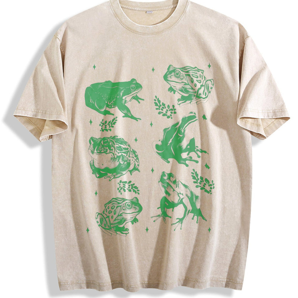 Frog Tattoo Vintage Washed T-Shirt product image 1
