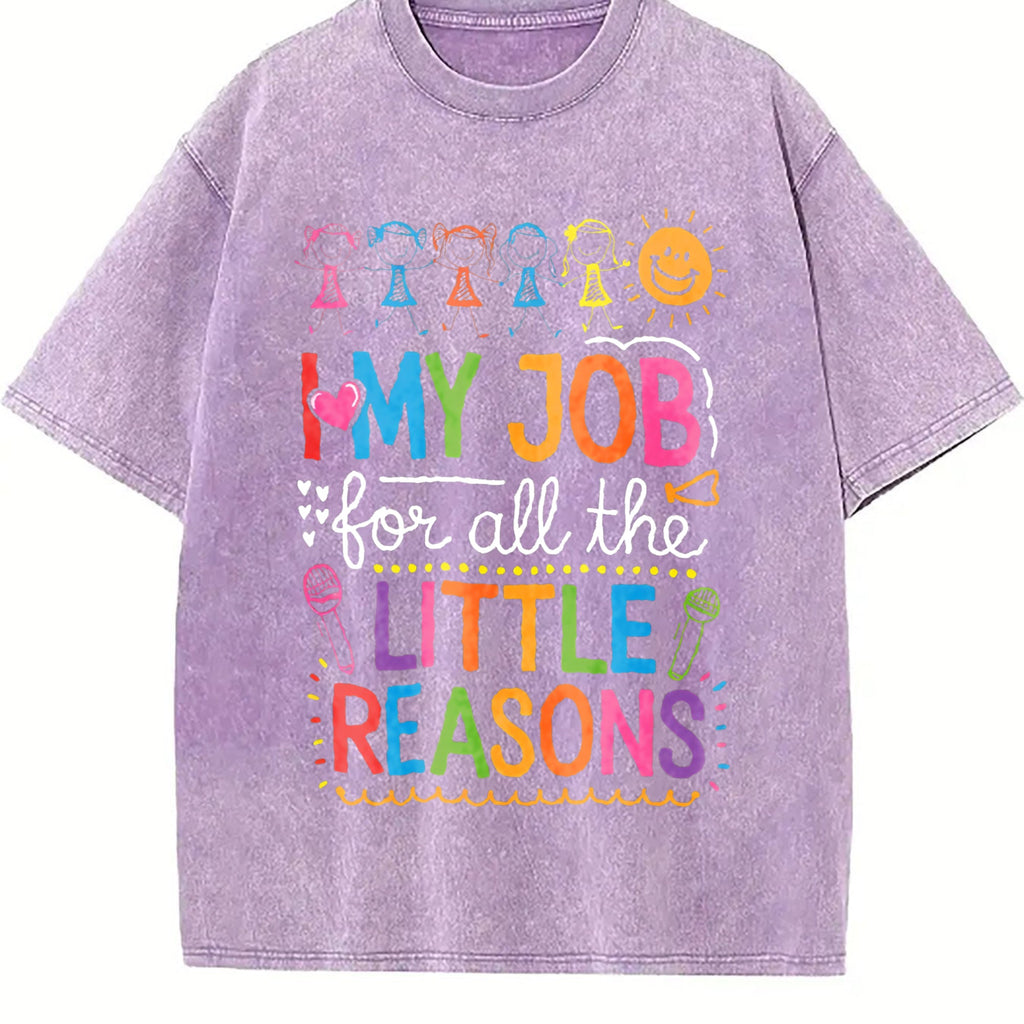 Preschool Teacher With Quote Vintage Washed T-Shirt product image 6