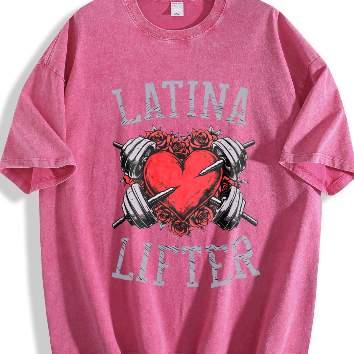Latina Lifter Spanish Gym Barbell Heart Hispanic Vintage product image 7