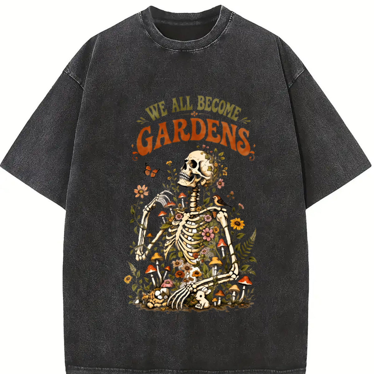 Skeleton Garden Vintage Washed T-Shirt product image 2