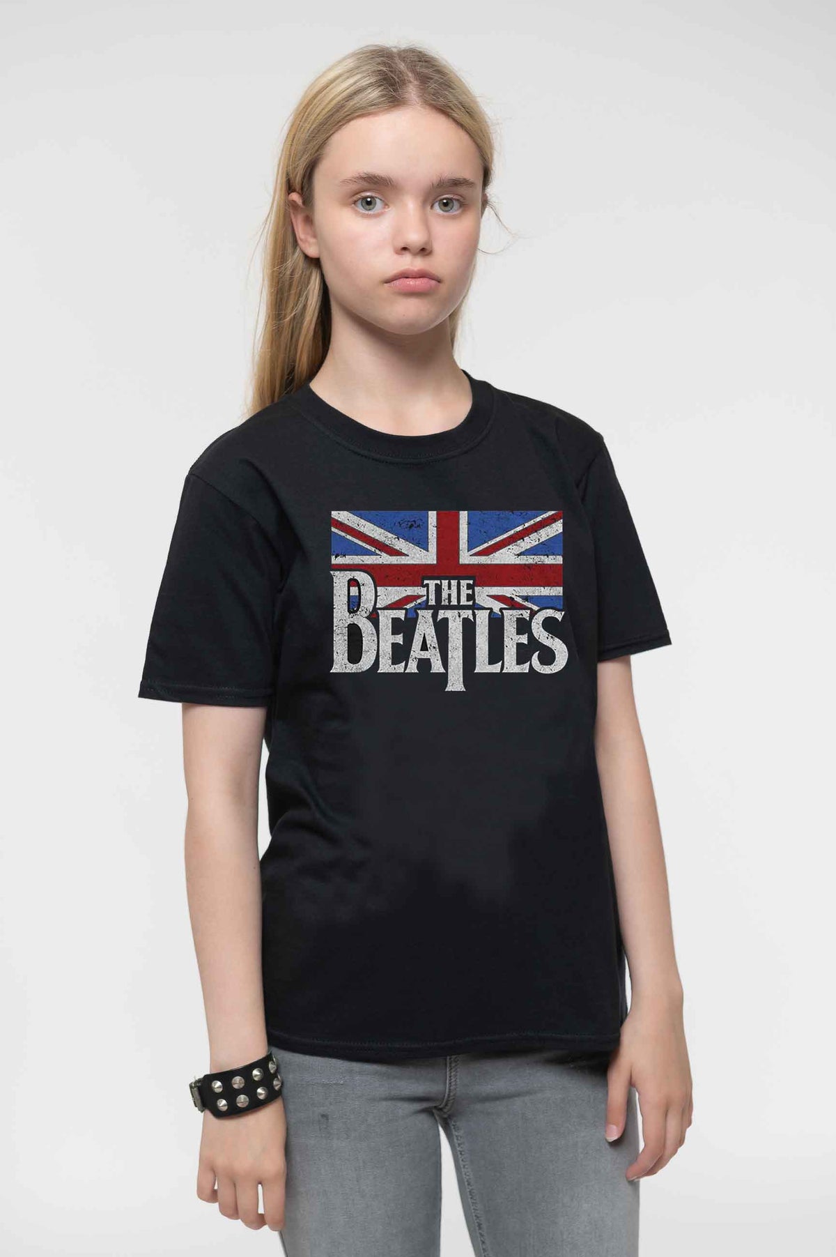 The Beatles Kids Drop T Logo Vintage Flag Tee product image 1