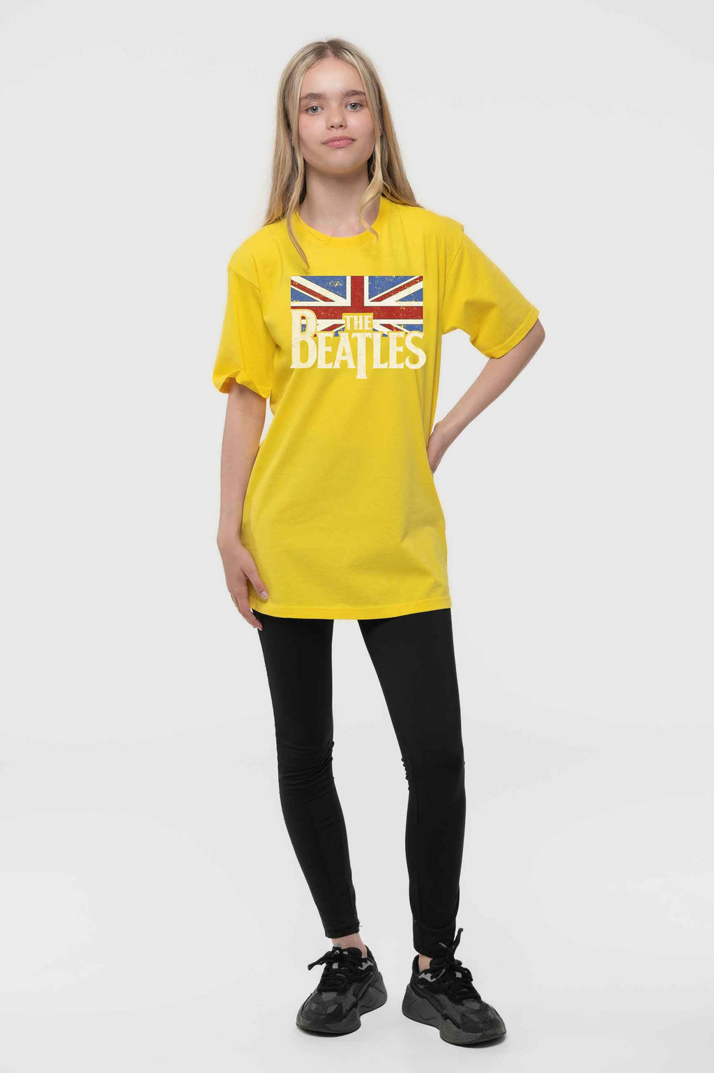 The Beatles Kids Logo & Vintage Flag Yellow Tee product image 2