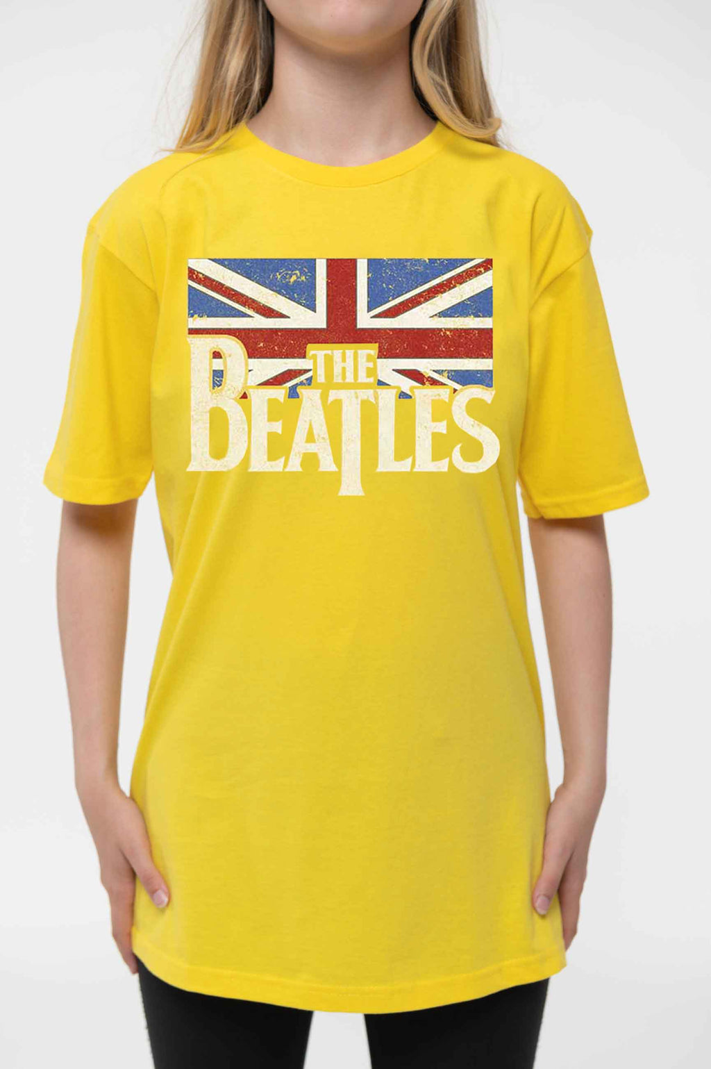 The Beatles Kids Logo & Vintage Flag Yellow Tee product image 3