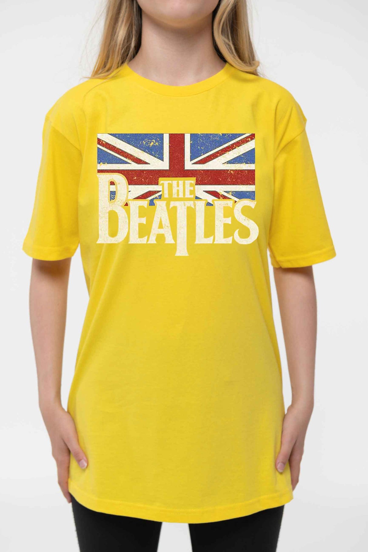 The Beatles Kids Logo & Vintage Flag Yellow Tee product image 3