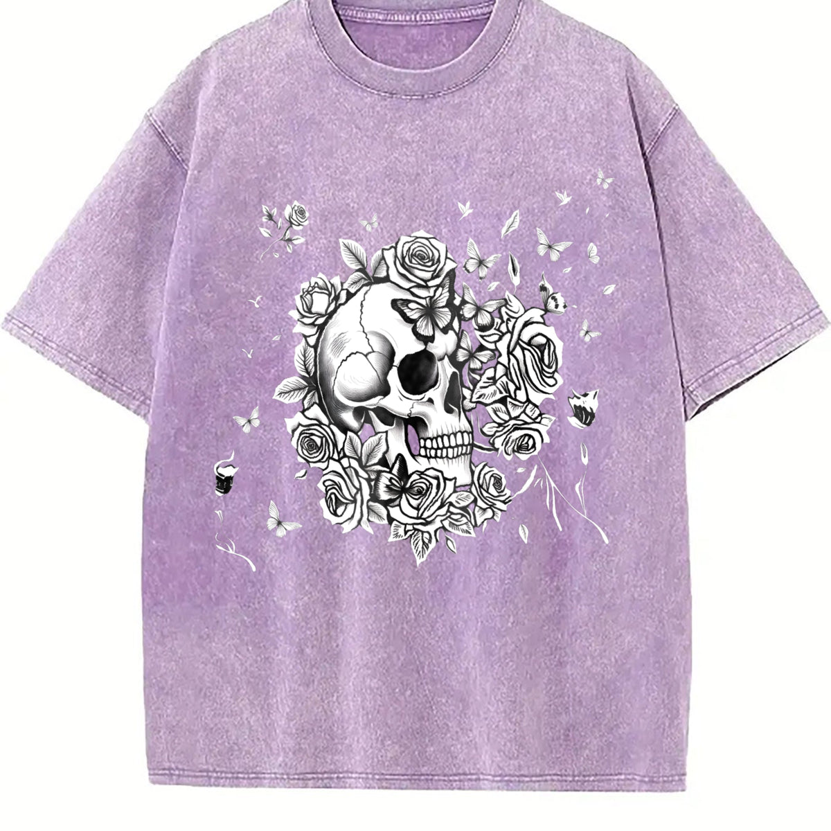 Skull Roses Butterfly Boxy Y2K Aesthetic Summer Vibes product image 6