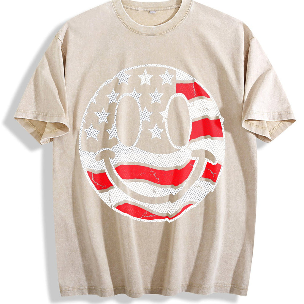 Funny American Flag Smile Sarcastic Fourth Of July Vintage product image 1