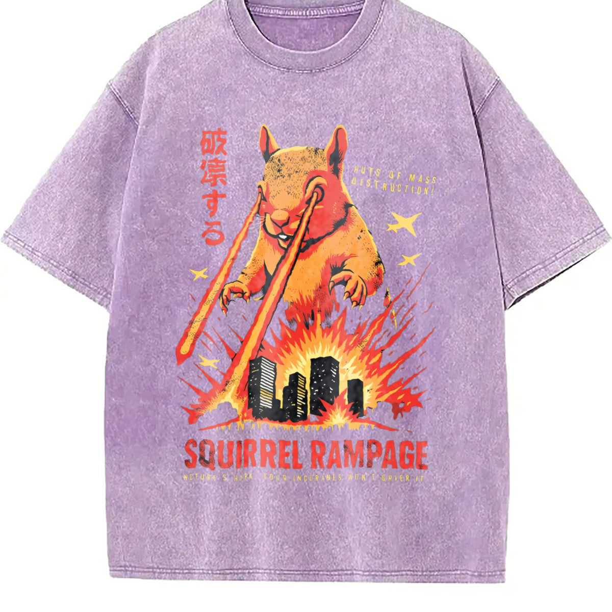 Squirrel Rampage : Horror Movie Vintage Washed T-Shirt product image 6