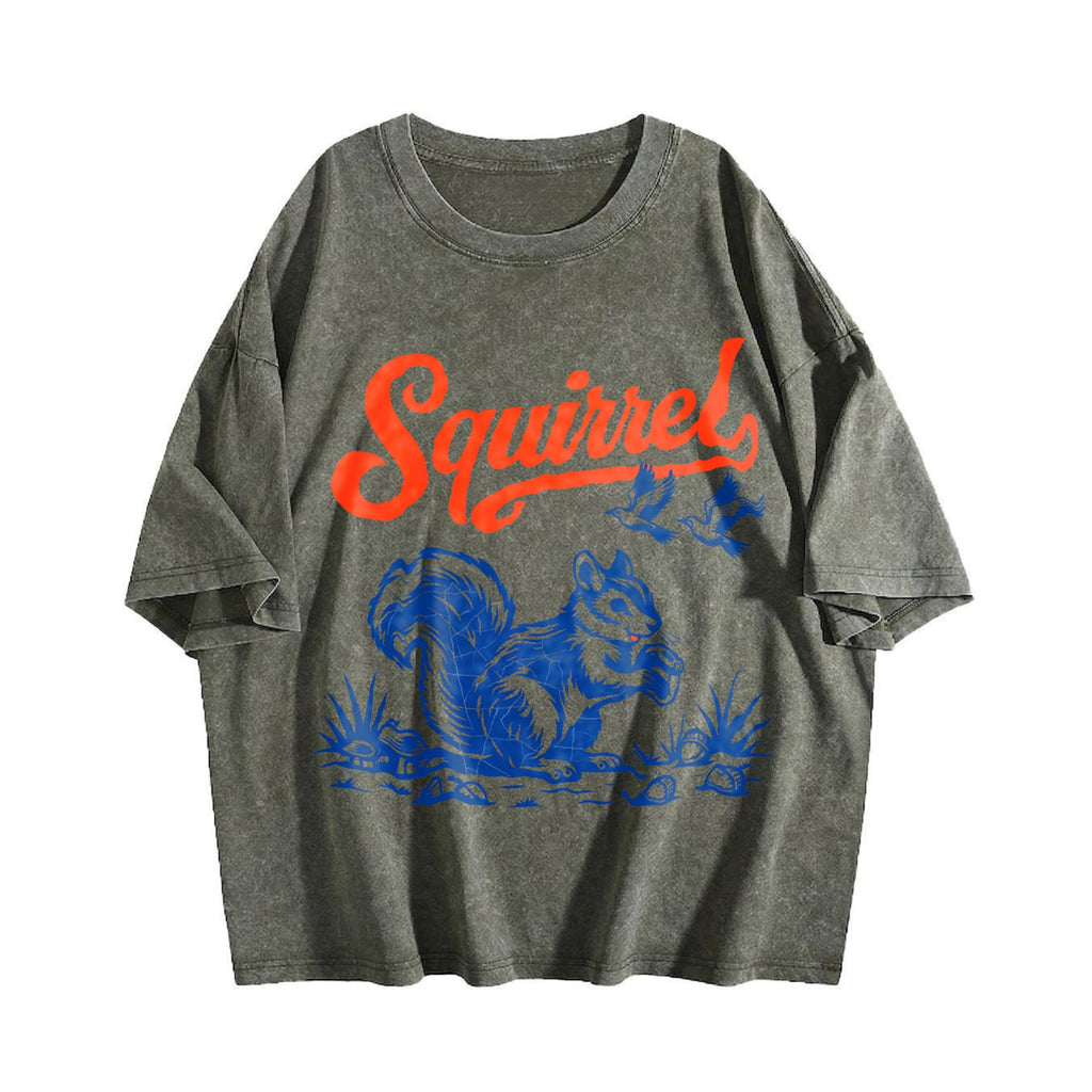 Squirrel : Woodland Animal Vintage Washed T-Shirt product image 4